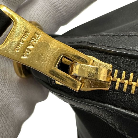 Prada Bag Women's Branded Handbag Shoulder Bag 2way Nylon Leather Black 1ba171 - Picture 7 of 12